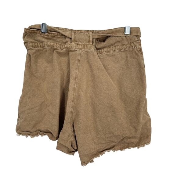 Free People One Penny Tie Waist Short SZ 8 Womens Tan Boho Comfort 100% Cotton - Picture 4 of 8